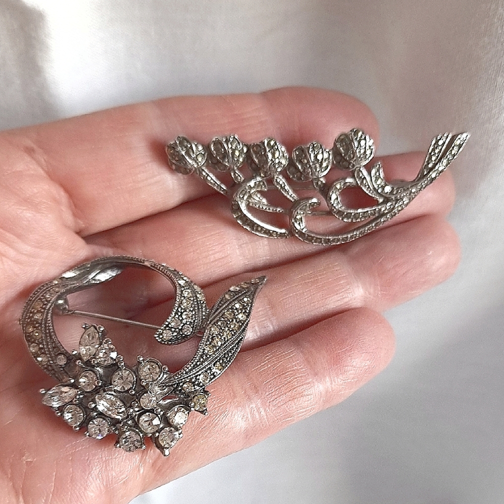 Marcasite Brooch Set